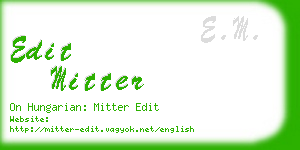 edit mitter business card